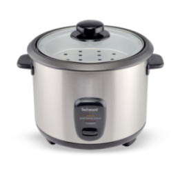 Cuiseur à Riz Techwood 1,8L avec Panier Vapeur | 700W