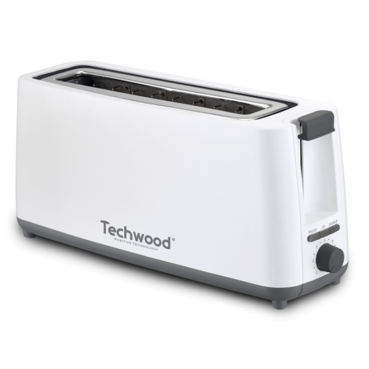 Grille-pain compact 750-900W longue fente – Contrôle brunissage & éjection automatique