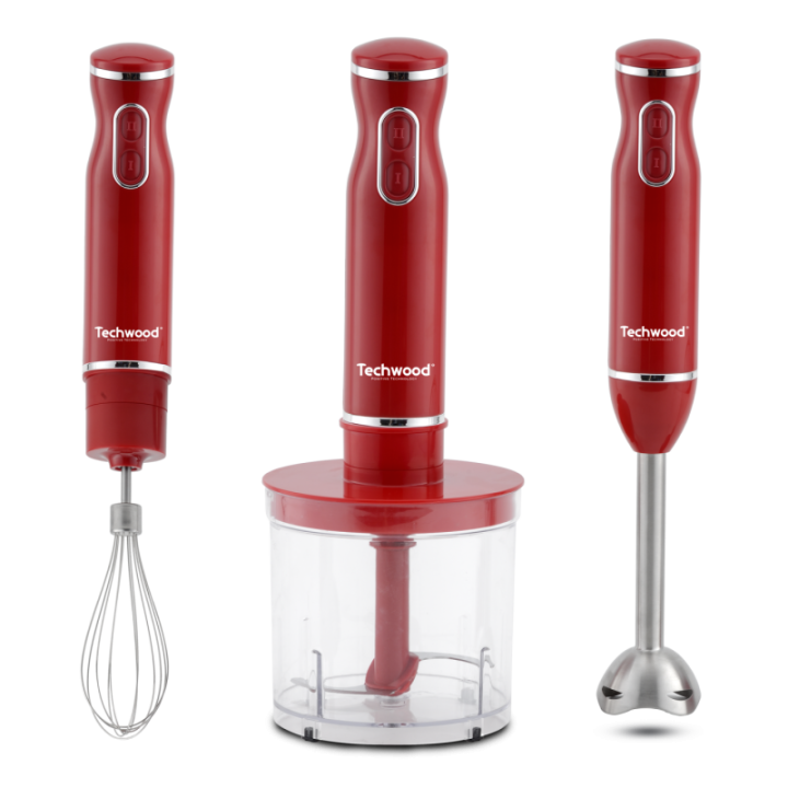 Mixeur 3 en 1 600W – Plongeur, fouet & hachoir avec pied inox