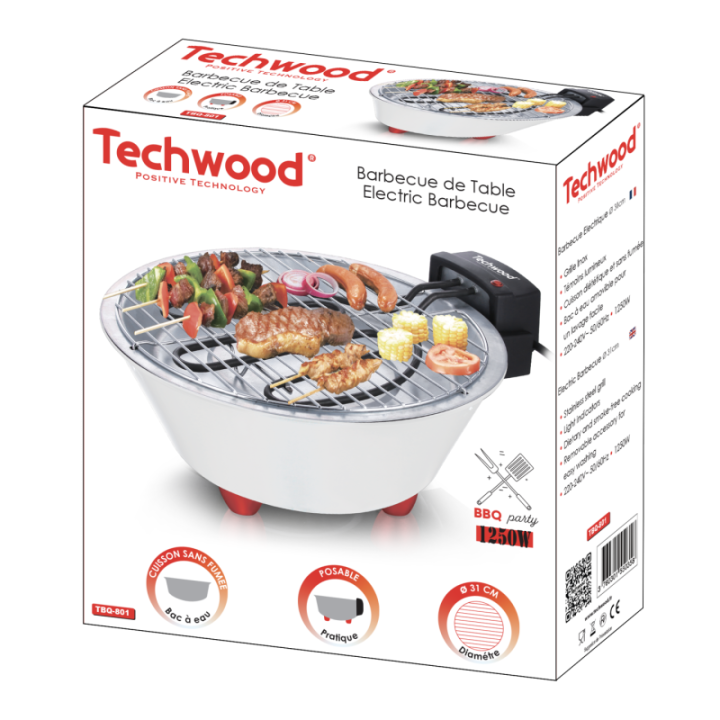 Electric Barbecue Ø 31cm - 1250W