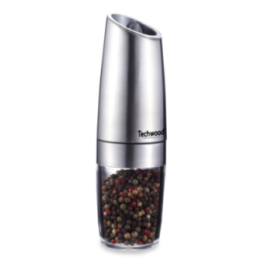 Stainless steel electric salt and pepper mill