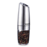 Stainless steel electric salt and pepper mill