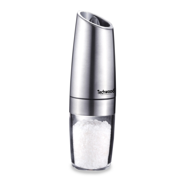 Stainless steel electric salt and pepper mill