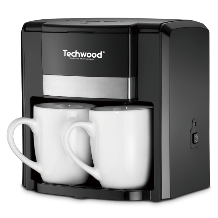 Cafetière Duo Noire 0,6L - 2 Tasses Céramique & Filtre Permanent
