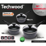Set of 3 Casseroles - 16-18-20cm