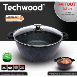 Faitout  en fonte d'aluminium 32cm