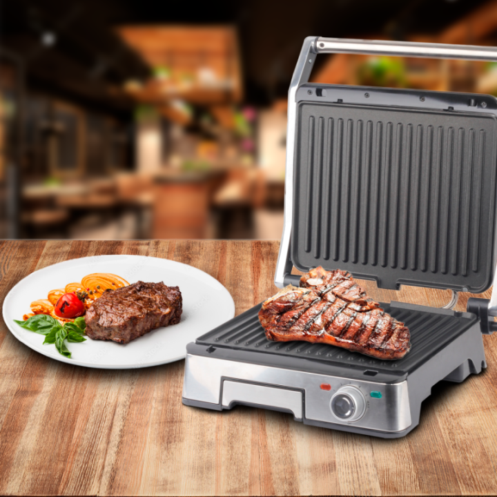 Stainless steel meat grill - 180° - Detachable / 2000W