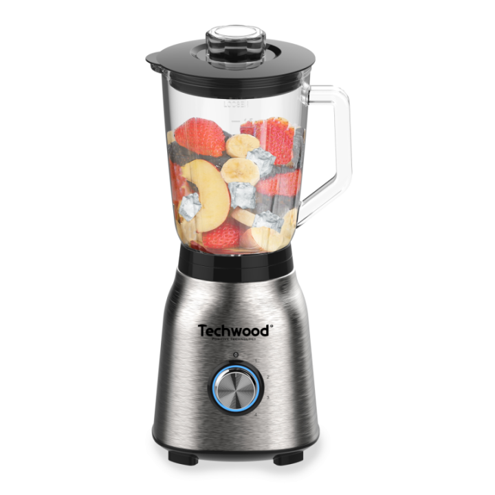 Blender Techwood Bol Verre 1,5L - 1250W Spécial Glace Pilée