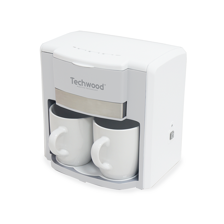 Cafetière Duo 0,6L avec 2 Tasses Céramique et Filtre Permanent - 500W