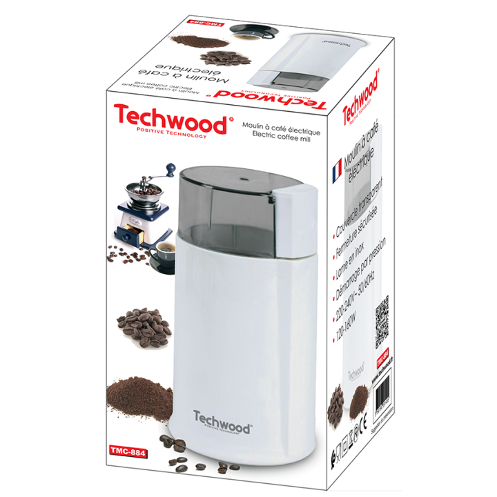Moulin à Café Électrique 160W | Lames Inox & Capacité 50g