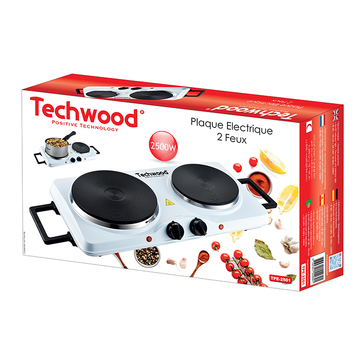 2-burner electric hob / 2500W