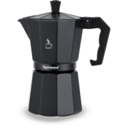 Cafetière Italienne Aluminium Noir 3 Tasses - Design & Saveur