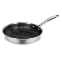 Poêle Inox 20cm Nid d'Abeille Anti-Adhésive - Techwood