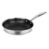 Poêle Inox 20cm Nid d'Abeille Anti-Adhésive - Techwood