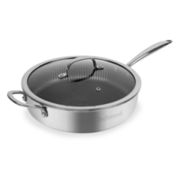Sauteuse Inox 24cm Nid d'Abeille Anti-Adhésive - Techwood