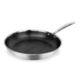 Poêle Inox 28 cm Nid d'Abeille Anti-Adhésive | Tous Feux