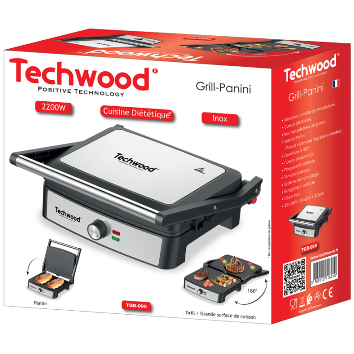 Meat Grill - Panini - STAINLESS STEEL / 2200W