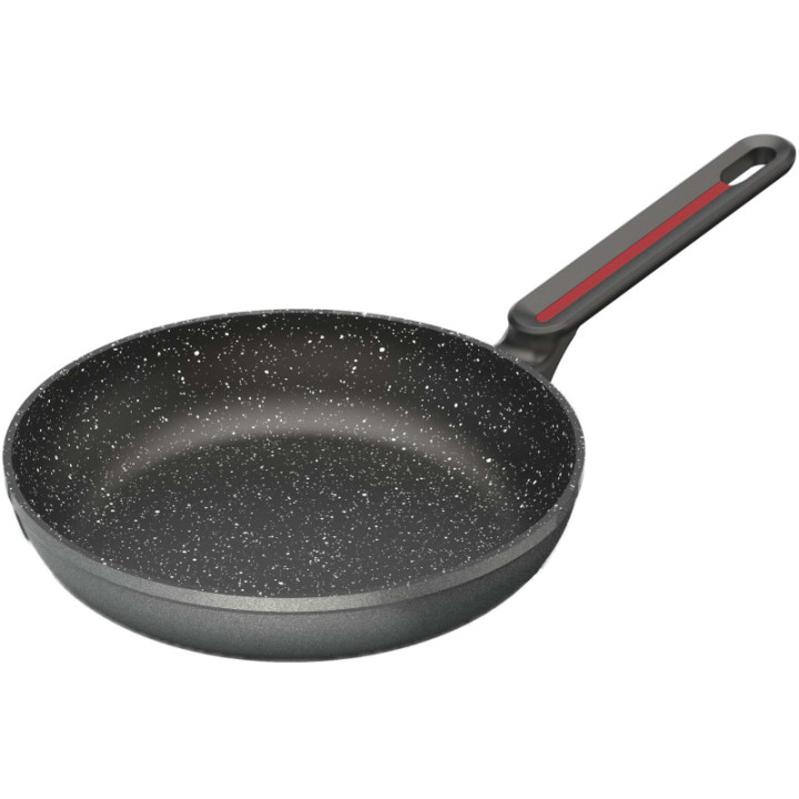 Poêle 24 cm Aluminium Forgé Effet Pierre | Anti-adhérente & Tous Feux