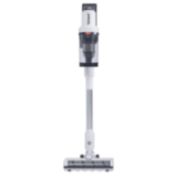 Upright vacuum cleaner with charging and cleaning station