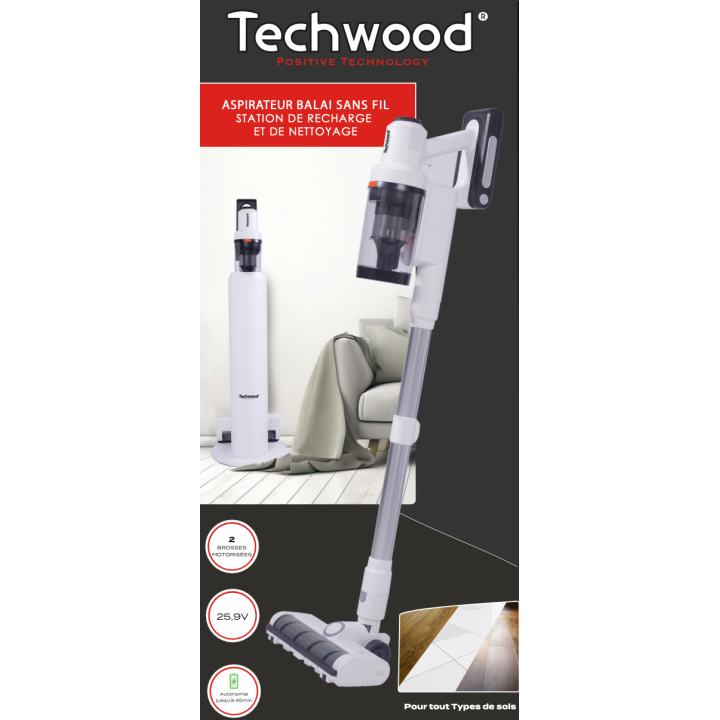 Upright vacuum cleaner with charging and cleaning station