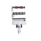Upright vacuum cleaner with charging and cleaning station