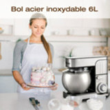 Robot Pétrin 6L - 1300W - INOX