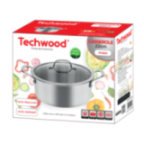 Casserole Inox 22cm avec Couvercle Anti-Adhésive | Tous Feux