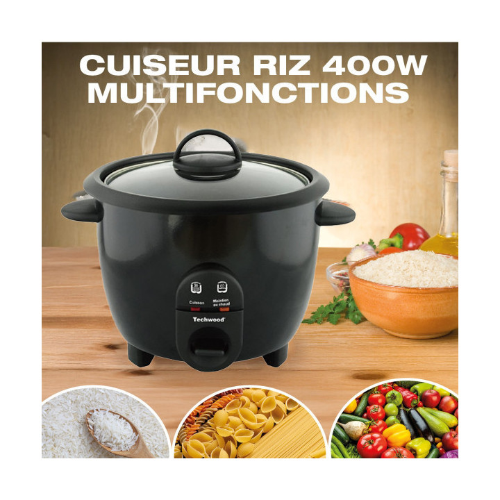 Cuiseur à Riz Techwood 1L – Cuve Amovible Anti-Adhérente & Maintien au Chaud