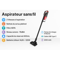 Cordless vacuum cleaner - USB Type C cable