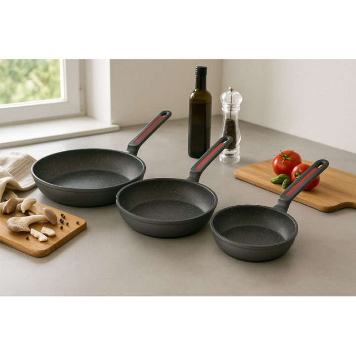 Set of 3 pans 18- 22 - 26cm