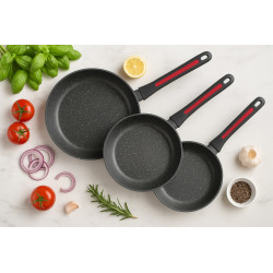 Set of 3 pans 18- 22 - 26cm