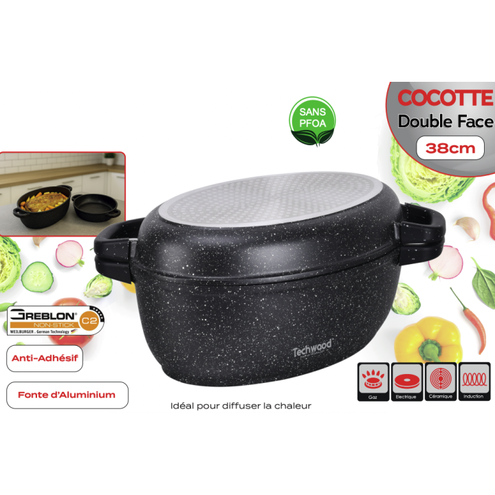 Cocotte Double Face 38cm