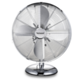 Ventilateur de Table Chromé 30cm | 3 Vitesses & Oscillant | 45W
