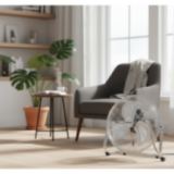 Ventilateur de Sol Métal 40cm - Puissant (75W) & Design Chrome