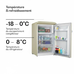Mini-frigo rétro avec Congélateur