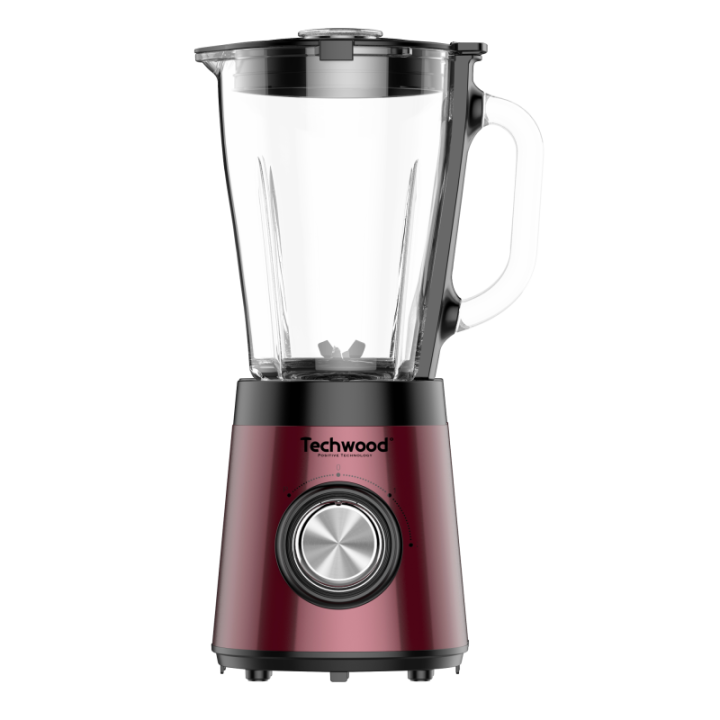 Blender Techwood 500W Bol en Verre 1,5L | Glace Pilée