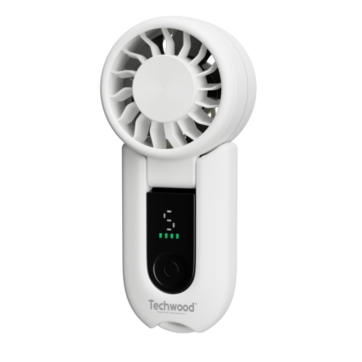 Ventilateur de poche Pliable & Digital - 5 Vitesses & Moteur Puissant