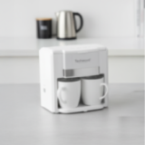 Cafetière Duo 0,6L avec 2 Tasses Céramique et Filtre Permanent - 500W