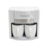 Cafetière Duo 0,6L avec 2 Tasses Céramique et Filtre Permanent - 500W
