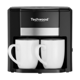 Cafetière Duo Noire 0,6L - 2 Tasses Céramique & Filtre Permanent