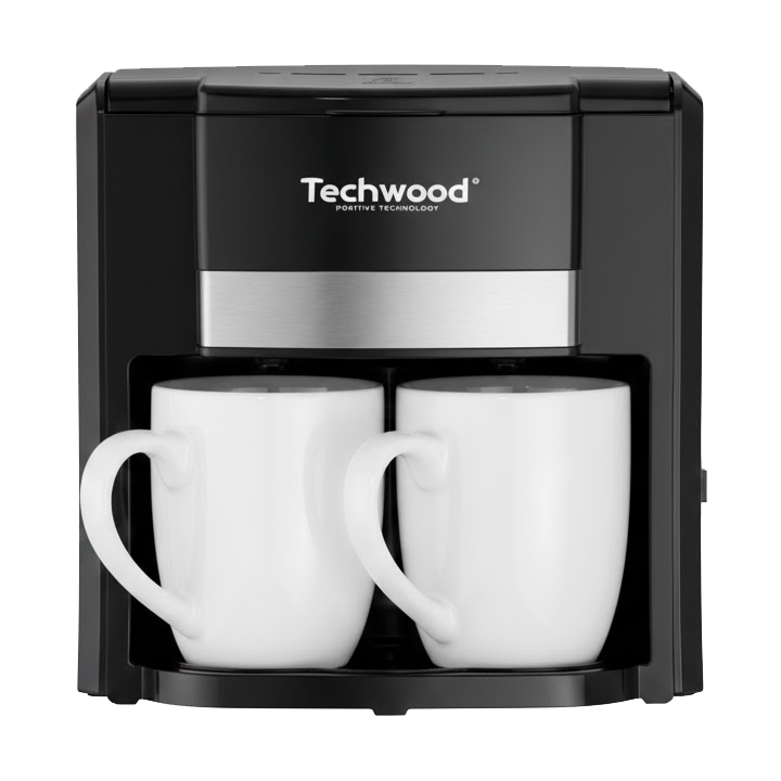 Cafetière Duo Noire 0,6L - 2 Tasses Céramique & Filtre Permanent