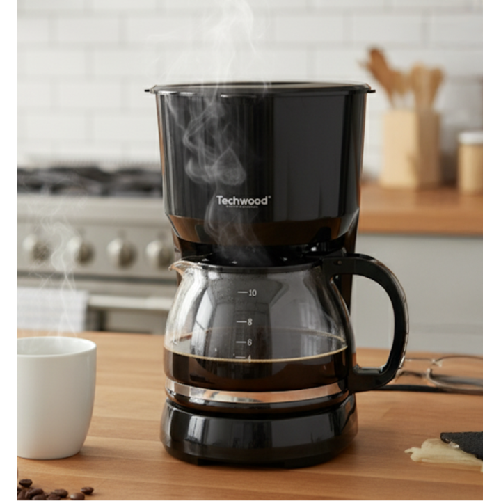 Cafetière Électrique 1,25L - 10/12 Tasses - Système Anti-Gouttes 750W