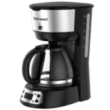 Cafetière Programmable Inox 6/8 Tasses (0,75L) - Filtre Permanent & LCD