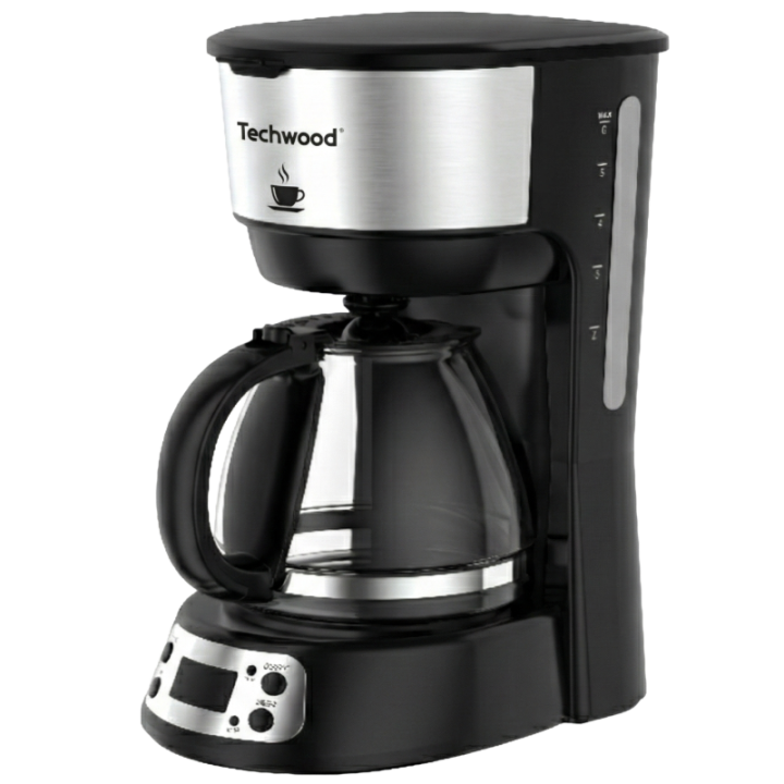 Cafetière Programmable Inox 6/8 Tasses (0,75L) - Filtre Permanent & LCD