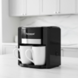 Cafetière Duo Noire 0,6L - 2 Tasses Céramique & Filtre Permanent