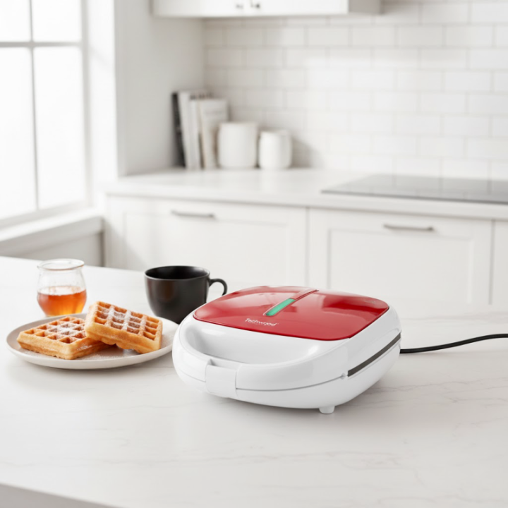 Waffle / Croque / Grill maker INOX Red