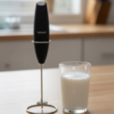 Mousseur à Lait Électrique Inox avec Support | Mousse Rapide