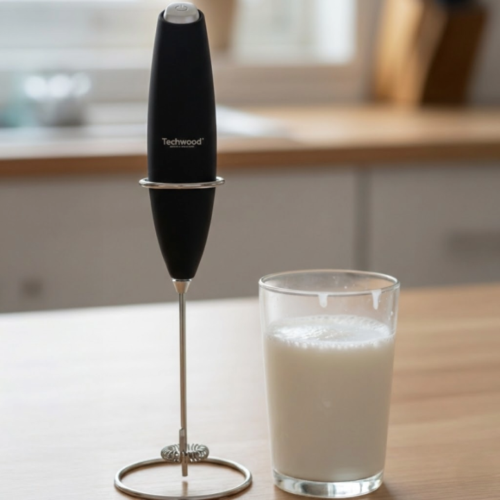 Mousseur à Lait Électrique Inox avec Support | Mousse Rapide
