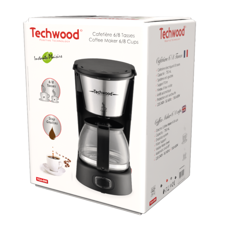 Cafetière Électrique Compacte 750ml – 6 à 8 Tasses – Système Anti-gouttes