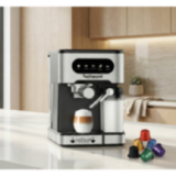 Machine à Café Multi-Capsules & Moulu - 20 Bar avec Mousseur à Lait